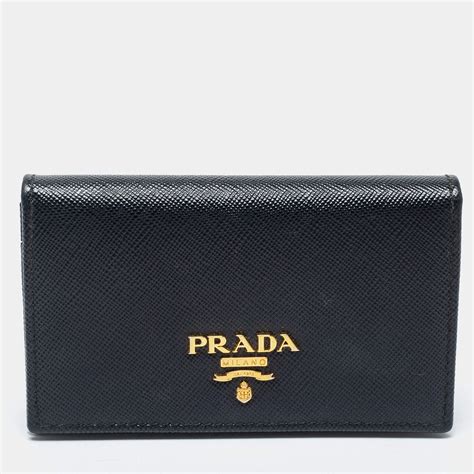 folded card holder prada|Prada card holder women.